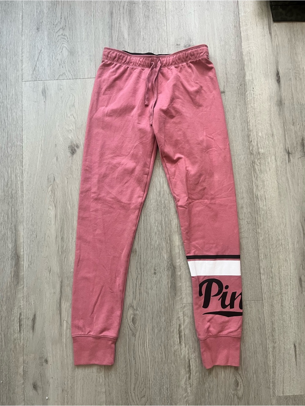 PINK Victoria's Secret Rose Pink Graphic Joggers